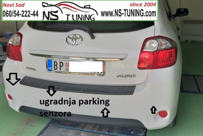 toyota auris 2010 2011 2012 2013 2014 2015  ugradnja parking senzora novi sad